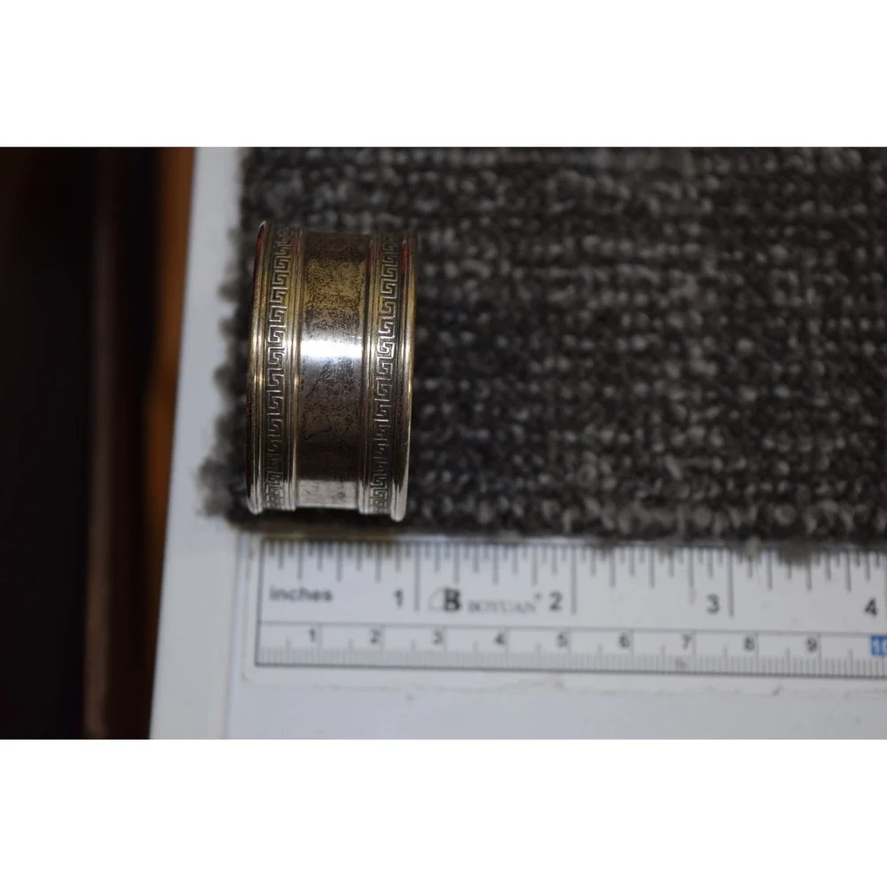 Vintage Gorham 925 Sterling Silver Etruscan Napkin Ring Monogram 